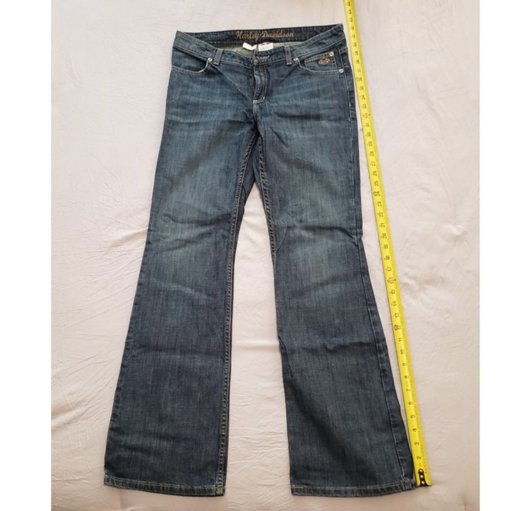 Harley Davidson ~ Women’s Blue Jeans ~ Size 8 Regular ~ Boot Cut